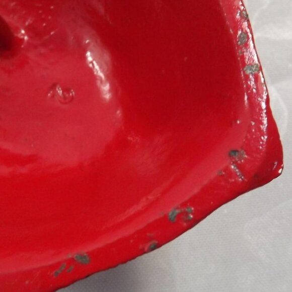 Vintage Distressed Red Cast Iron Nut Cracker - Picture 10 of 10